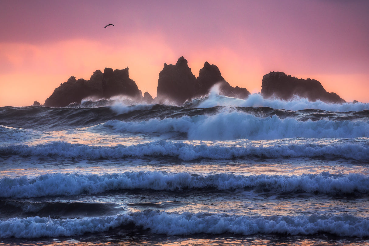 Bandon Beach Layers Poster och Canvastavla