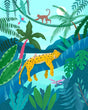 Jungle Leopard Poster PL Kitchen poster eller kökstavla