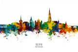 Bern Switzerland Skyline Poster och Canvastavla