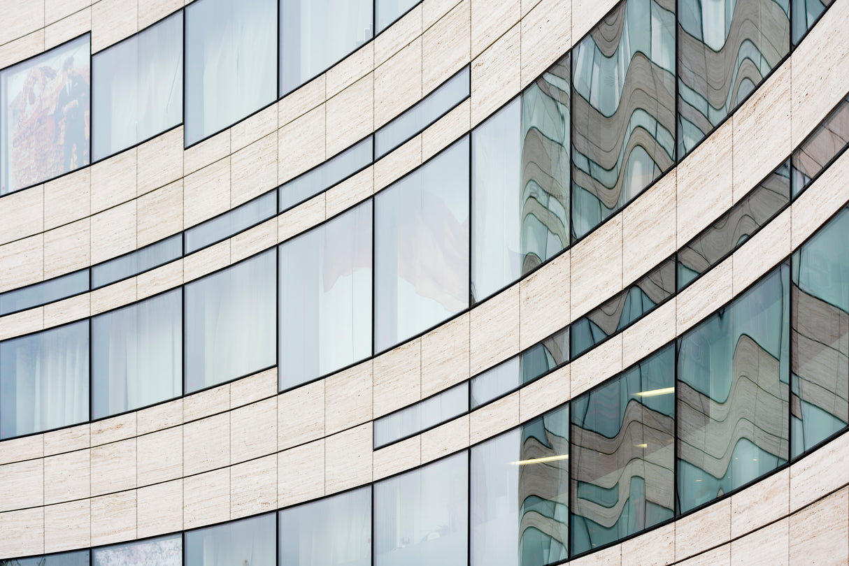 Curved lines and reflection Poster och Canvastavla