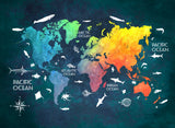 World map 5 Poster och Canvastavla