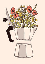 Moka Flowers Poster och Canvastavla