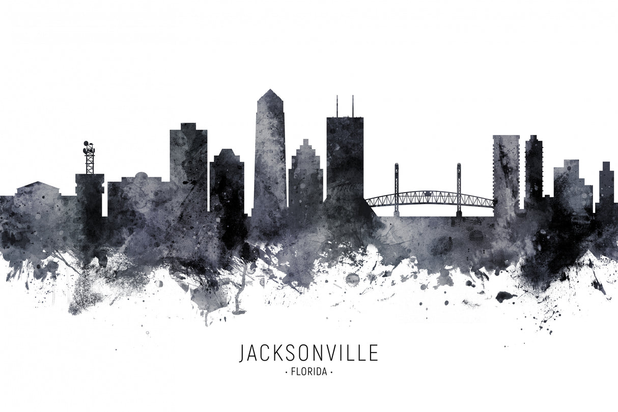 Jacksonville Florida Skyline Poster och Canvastavla