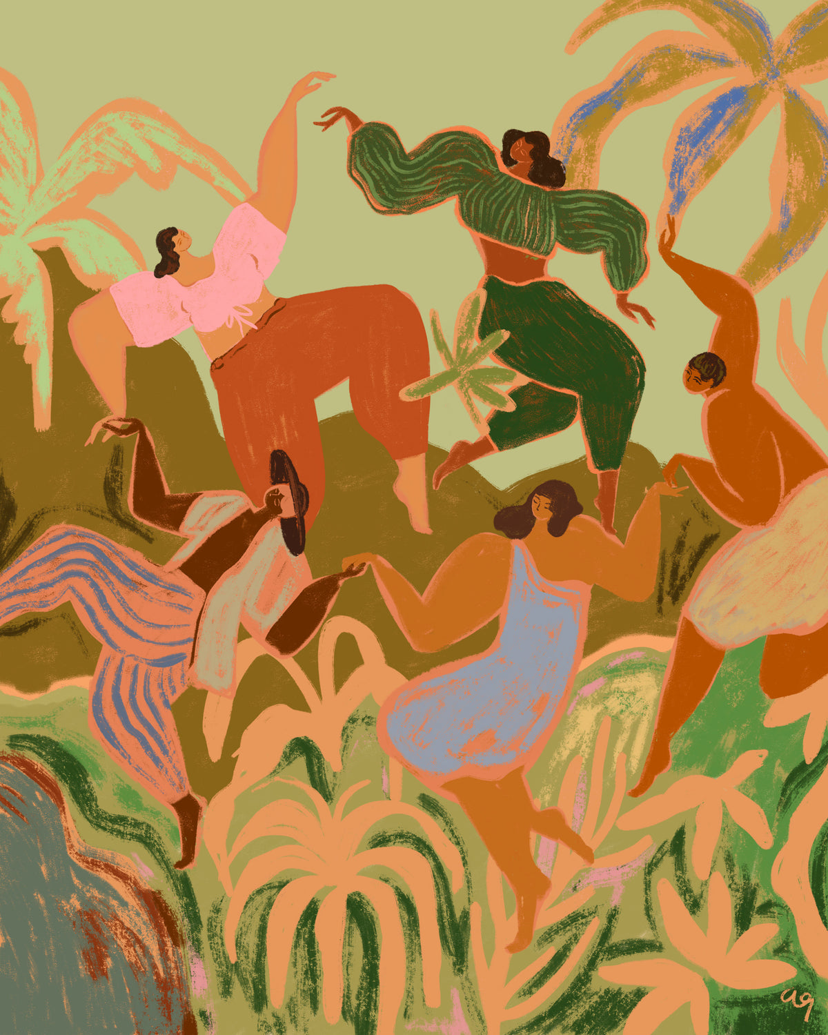 Spring Frolic Poster och Canvastavla