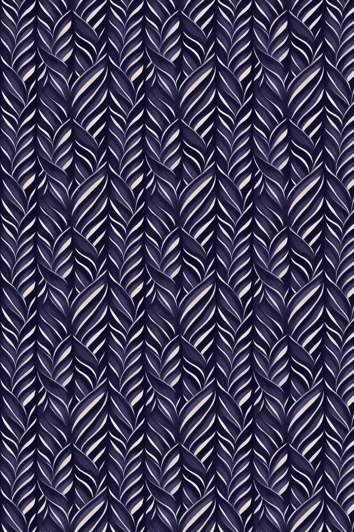 Indigo Blue Pattern Poster och Canvastavla