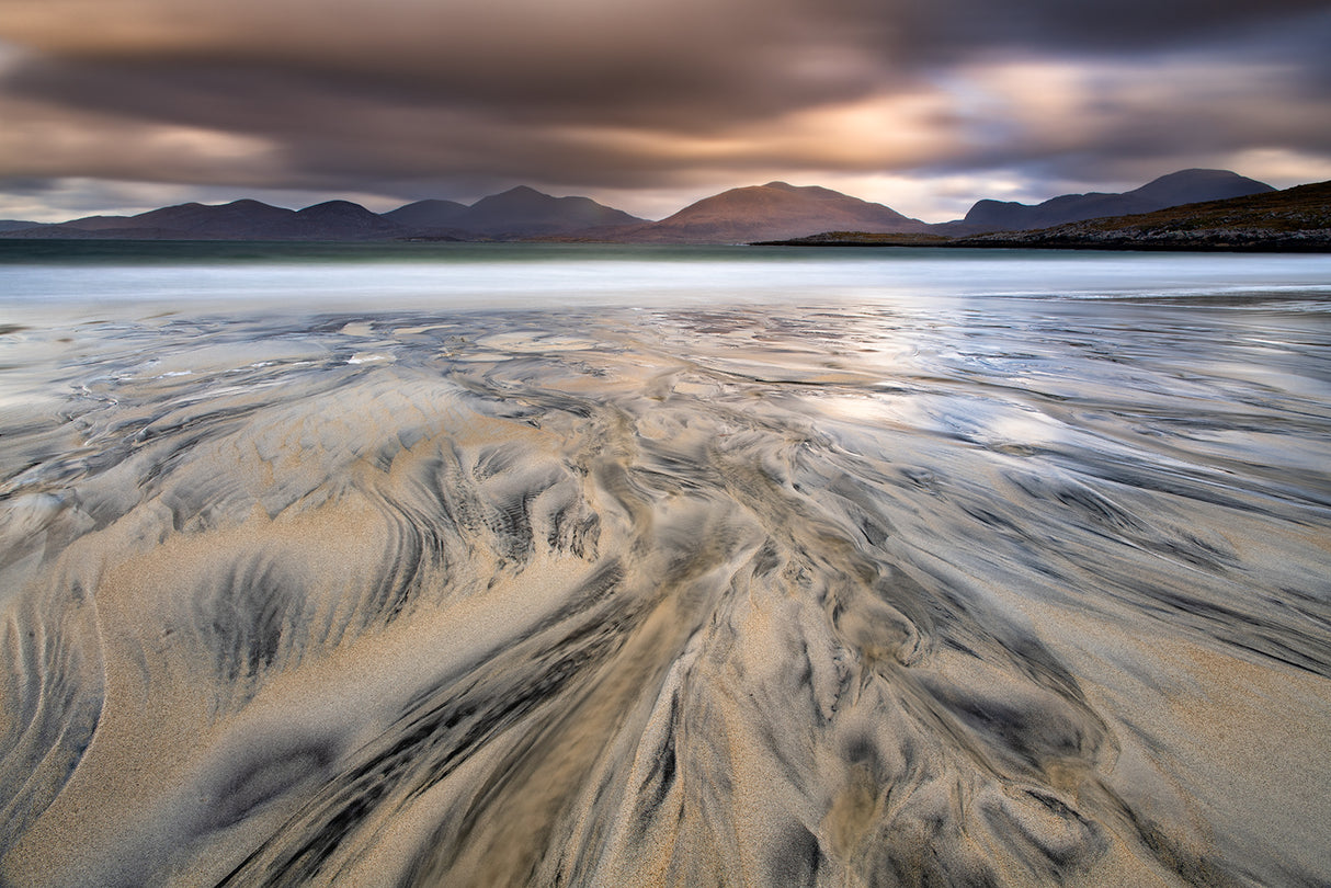A morning of autumn at Luskentyre Poster och Canvastavla