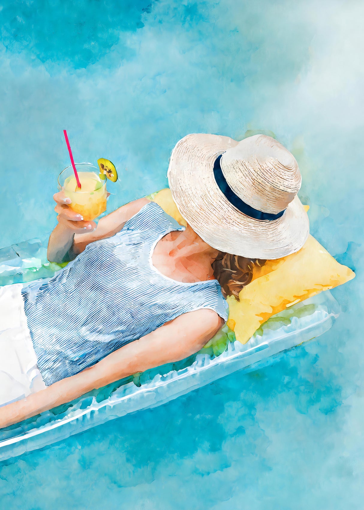 Pool Lady Poster och Canvastavla