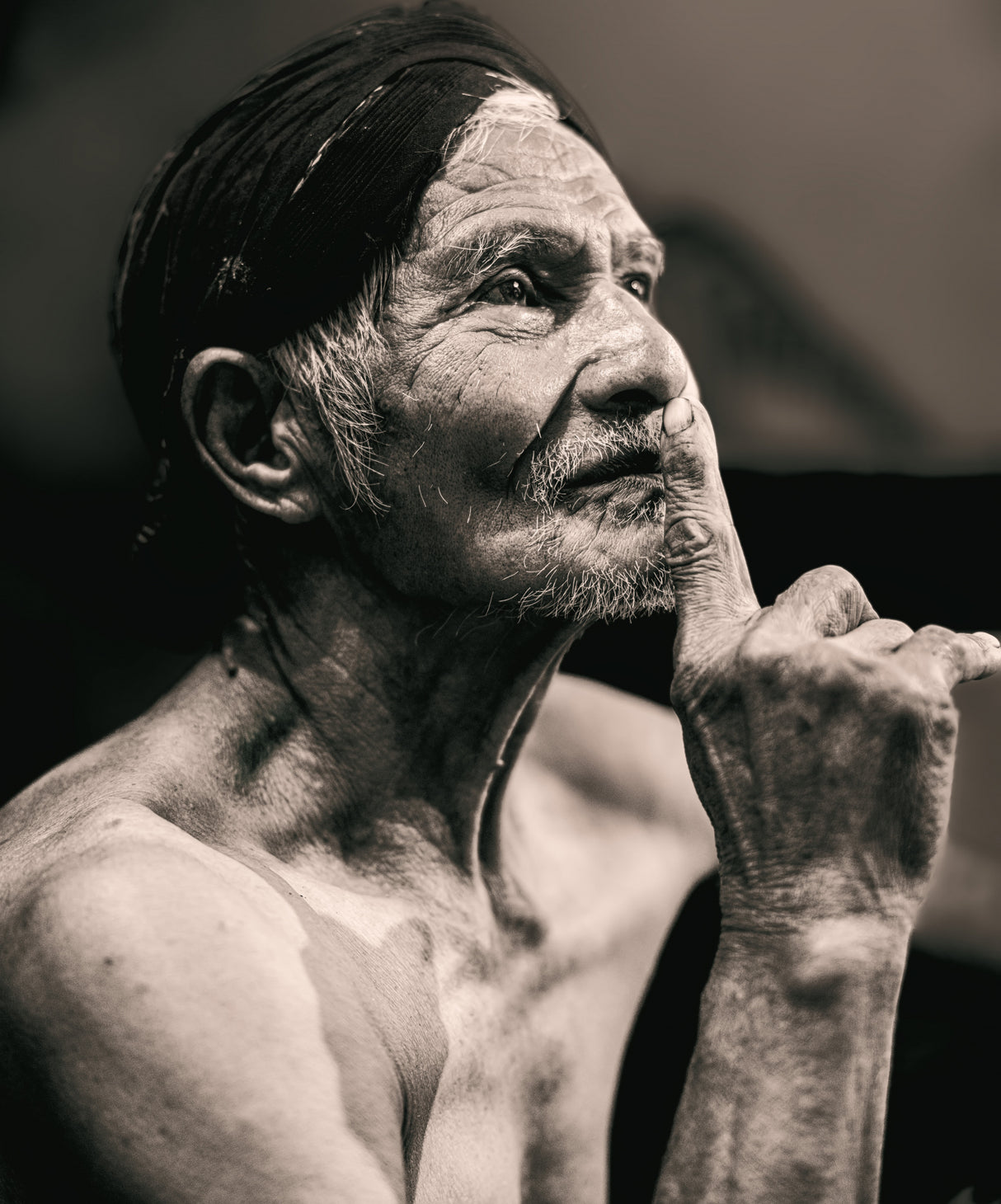 Old Man from Jogyakarta Poster och Canvastavla