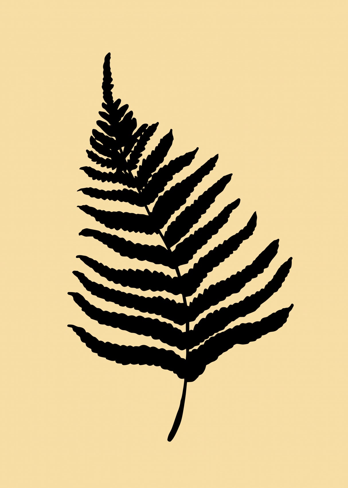 Fern 02 Yellow Poster och Canvastavla