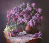 Spring still life with lilacs and lilies of the valley Poster och Canvastavla