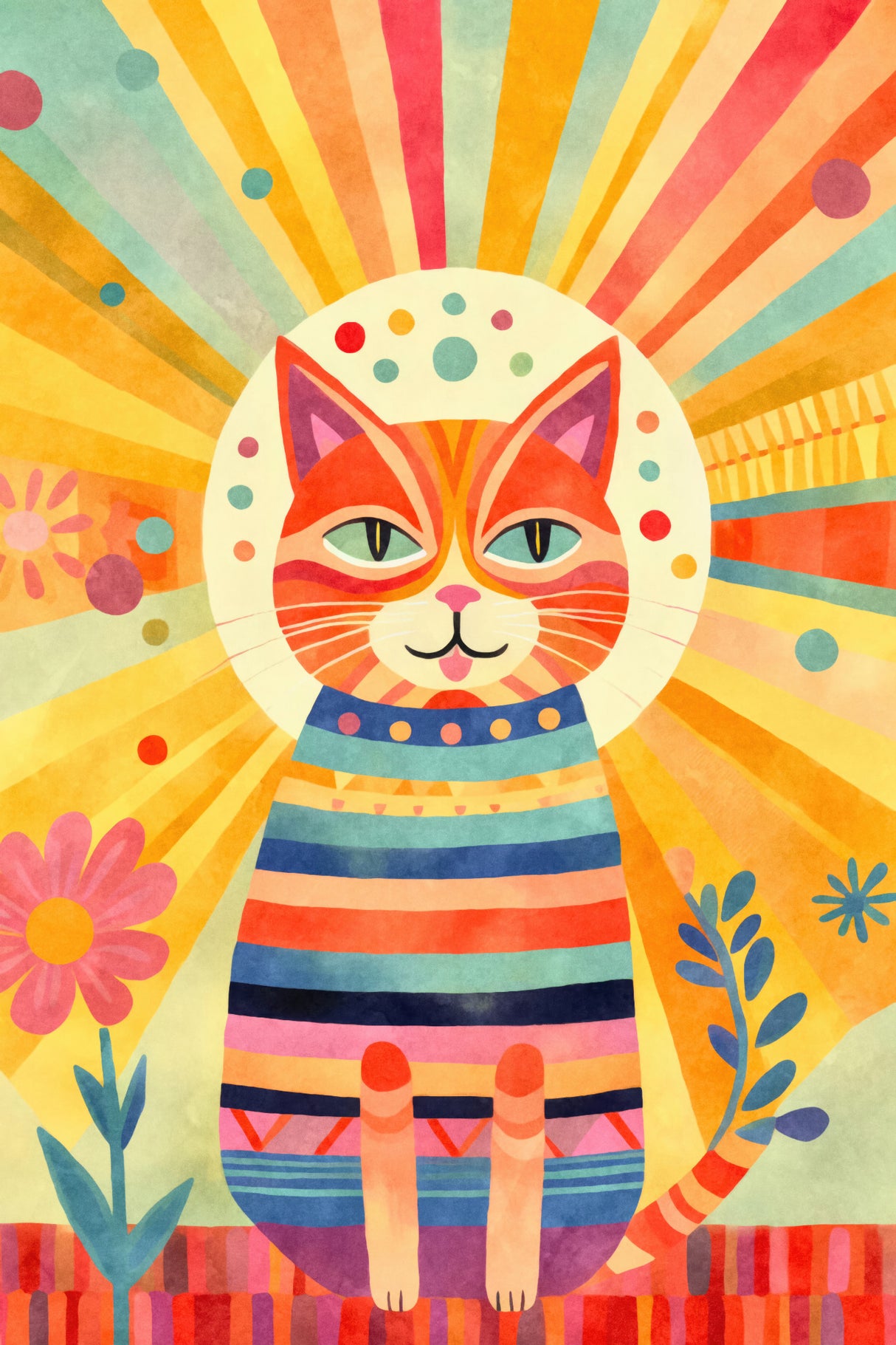 Happy Cat Iv Poster och Canvastavla