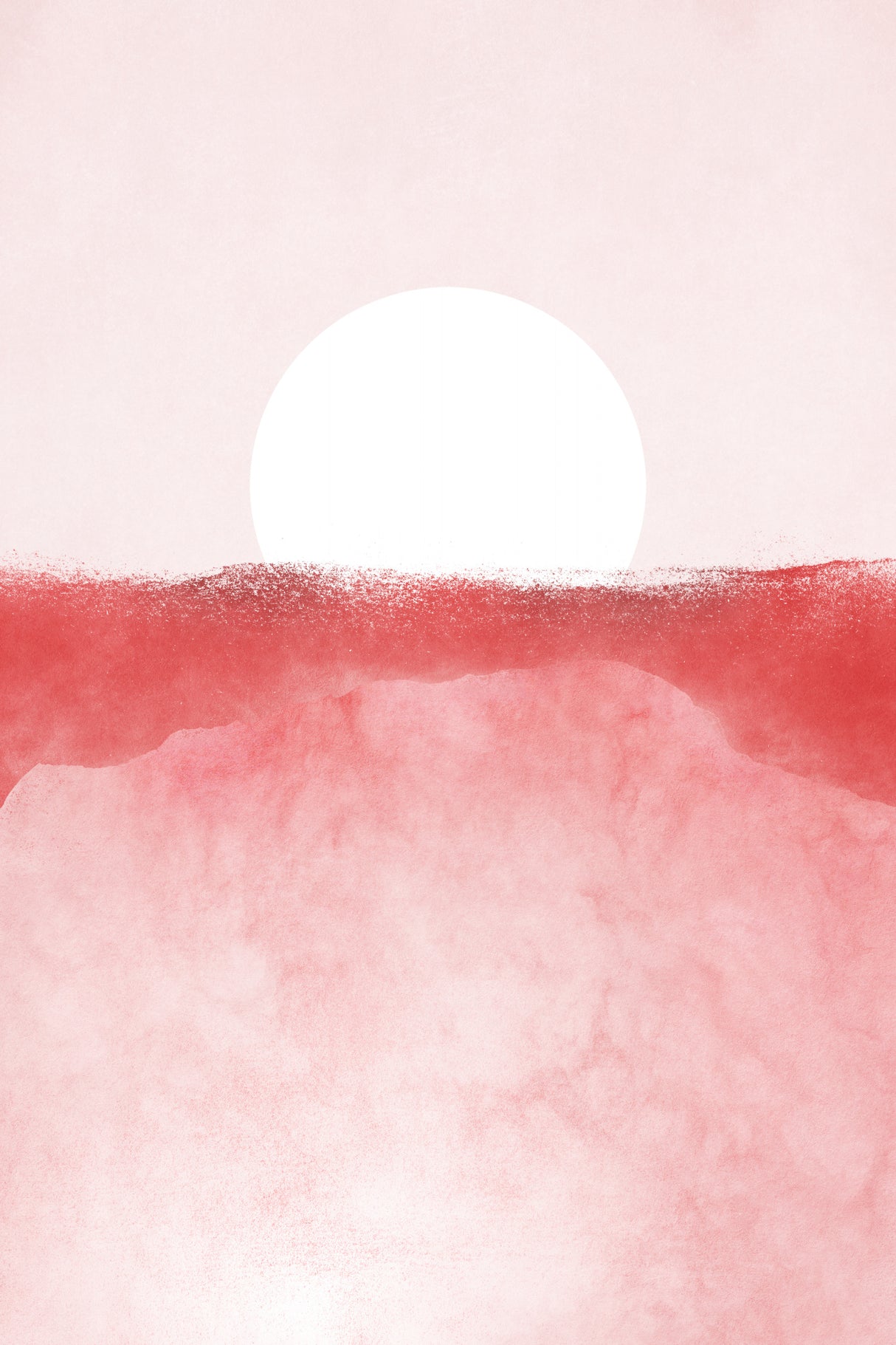 Minimal Landscape Pink 01 Poster och Canvastavla