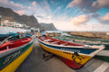Colored Boats Poster och Canvastavla