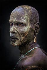 African portrait Mursi Poster och Canvastavla