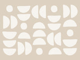 White Half Circles Art Poster och Canvastavla