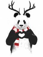 Xmas panda Poster och Canvastavla