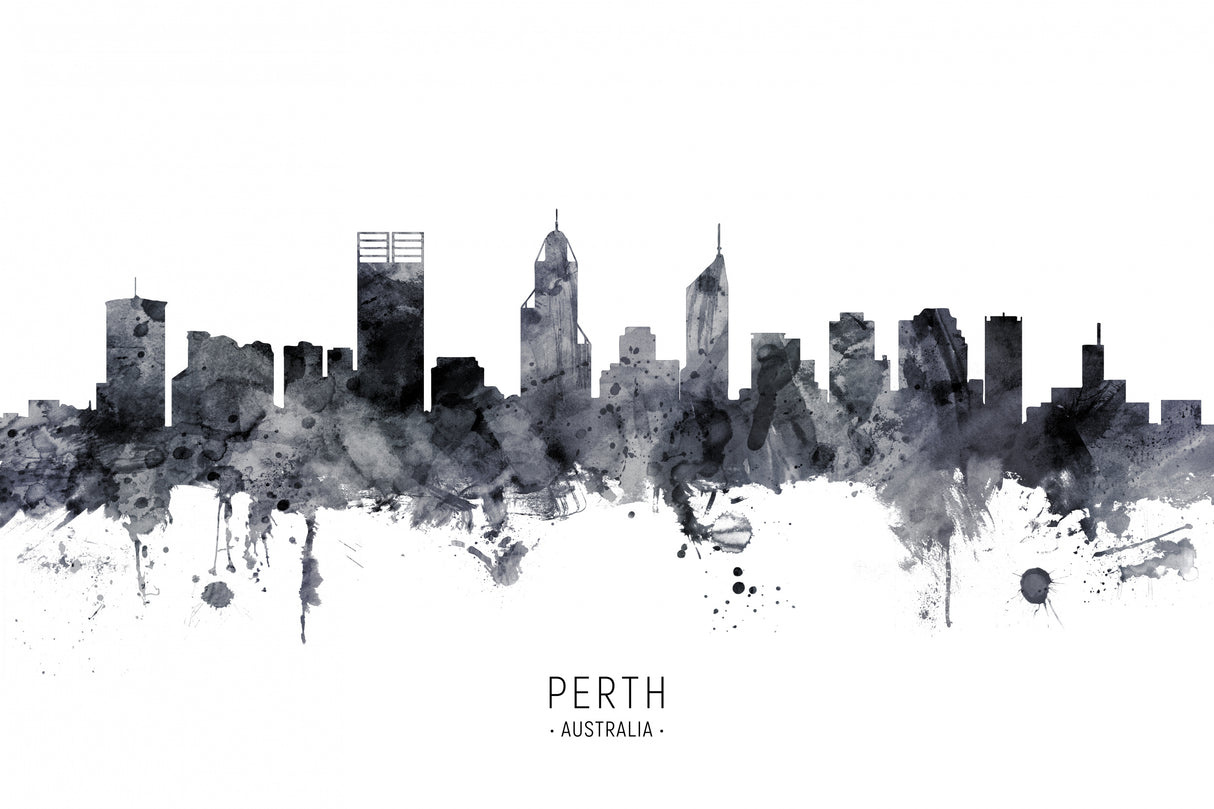 Perth Australia Skyline Poster och Canvastavla