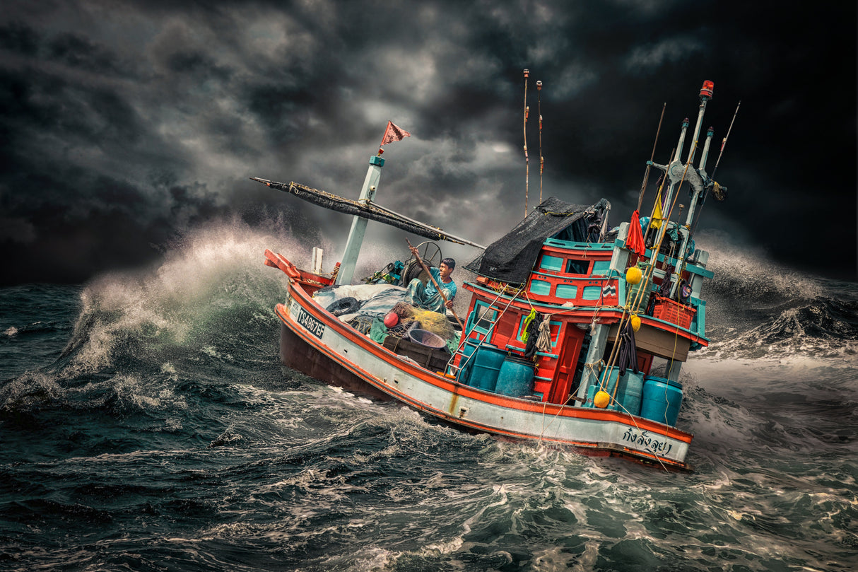 ThaiFishingboat Poster och Canvastavla