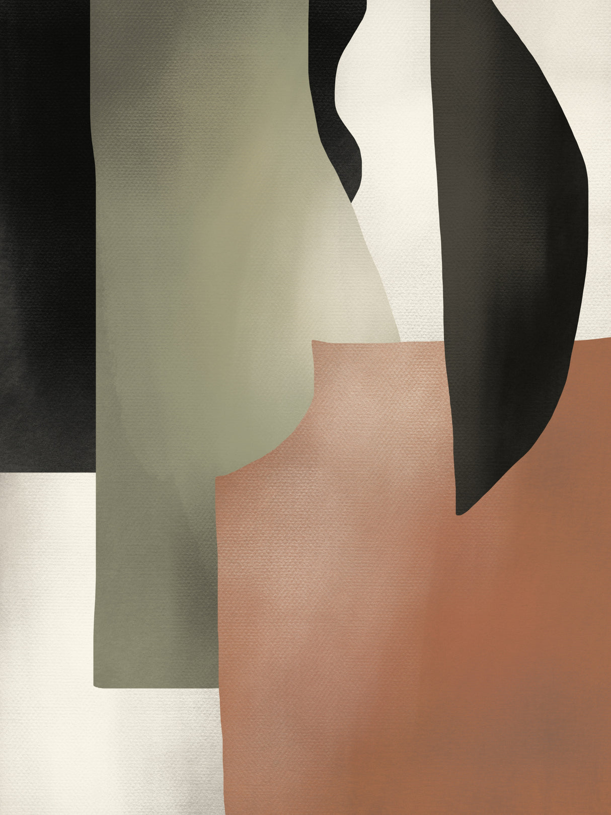 Tropical Abstract Collage Poster och Canvastavla