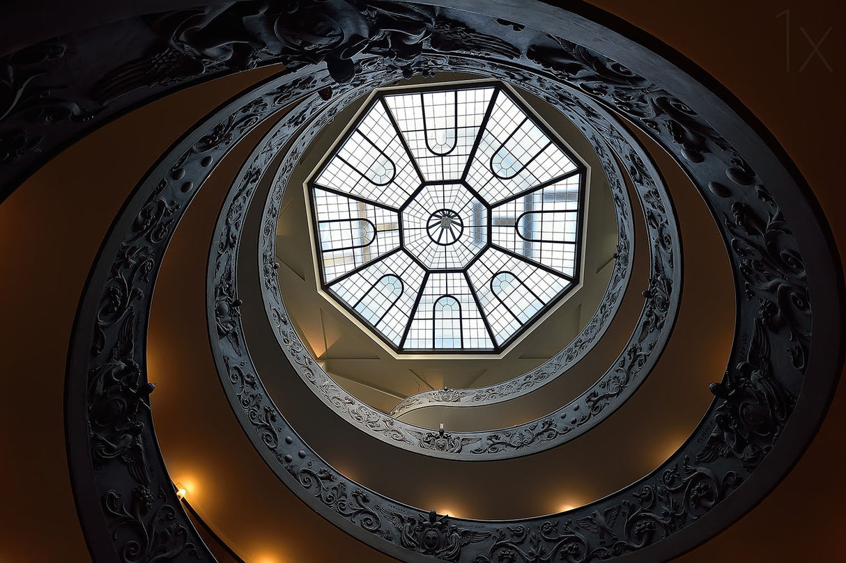 The double helix staircase Poster och Canvastavla