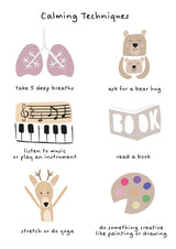 Children's calming meditation emotions print 2 Poster och Canvastavla