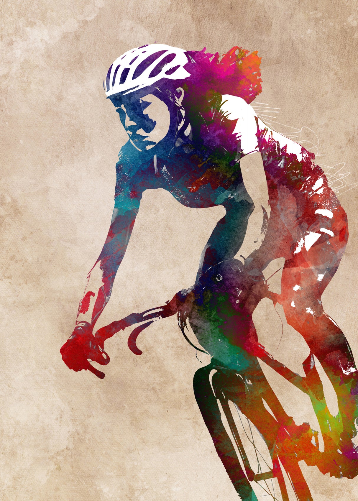 Cycling sport art 28 Poster och Canvastavla