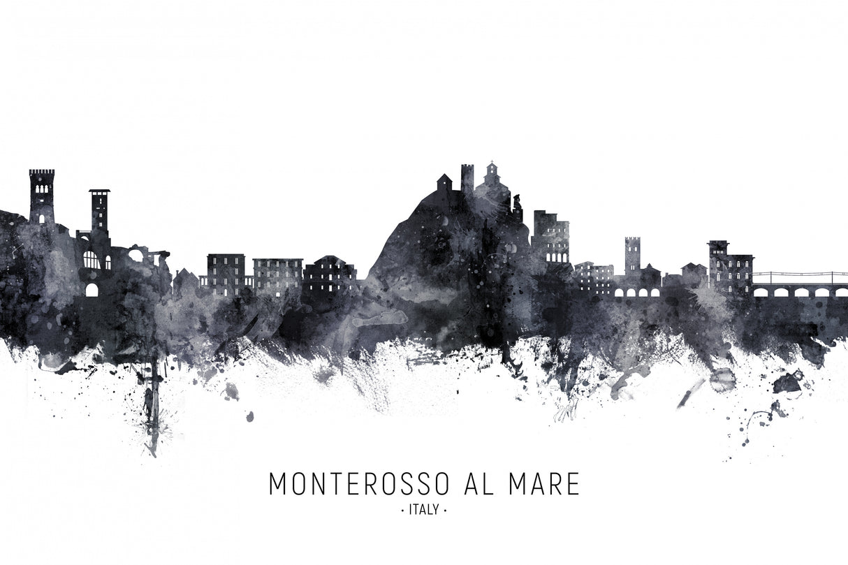 Monterosso al Mare Italy Skyline Poster och Canvastavla