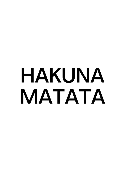 Barncitat Hakuna Matata barnposter