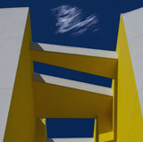 Yellow and white structure Poster och Canvastavla