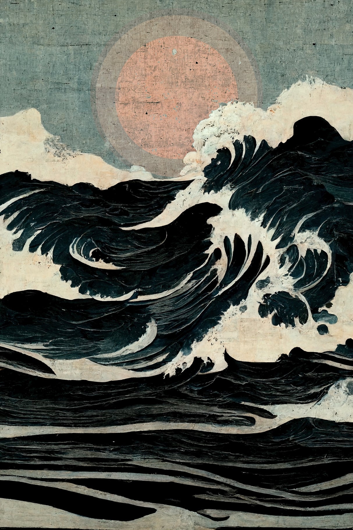 Wild Waves Poster och Canvastavla