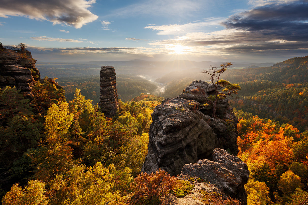 Autumn in the Rocks Poster och Canvastavla