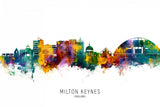 Milton Keynes England Skyline Poster och Canvastavla