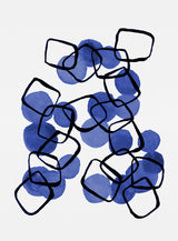 Navy Shapes Chain 2 Poster och Canvastavla