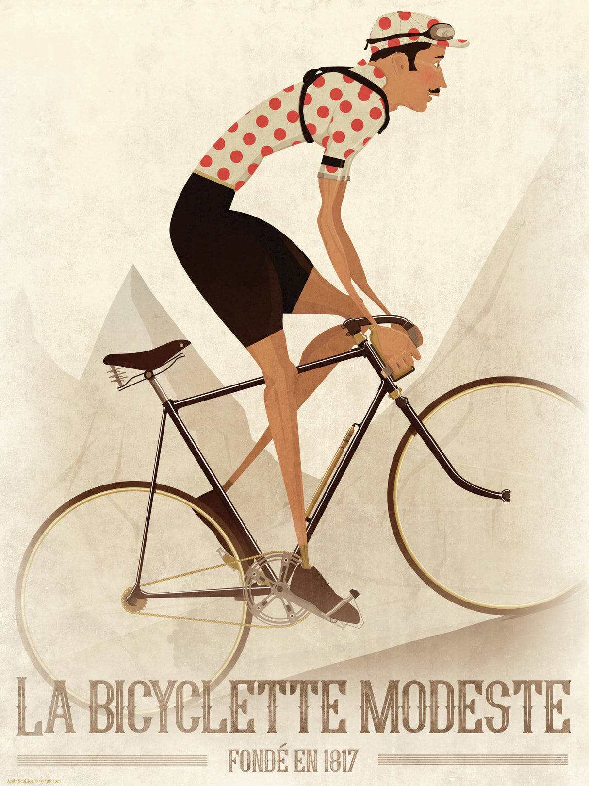 King of the Mountains Polka Dot Jersey Poster och Canvastavla