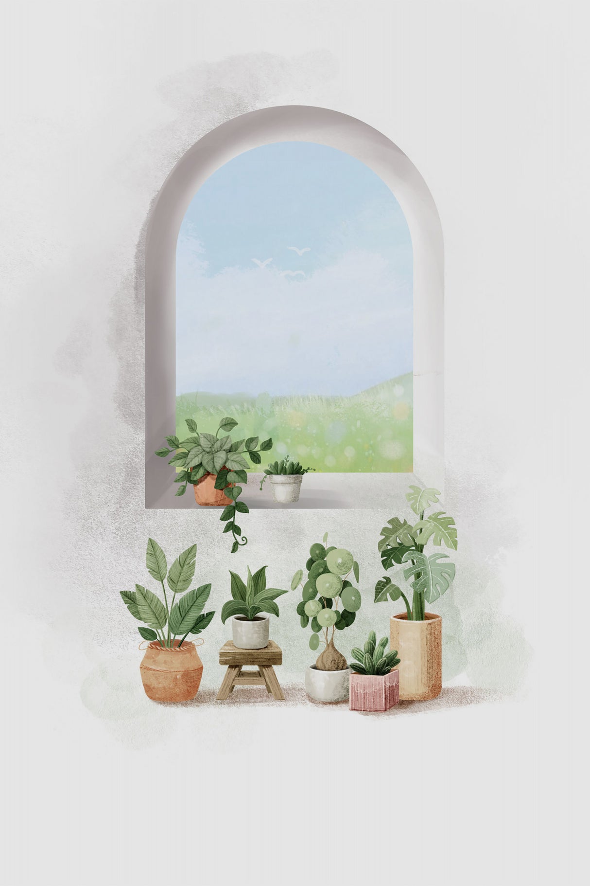 Vintage Plants Poster och Canvastavla