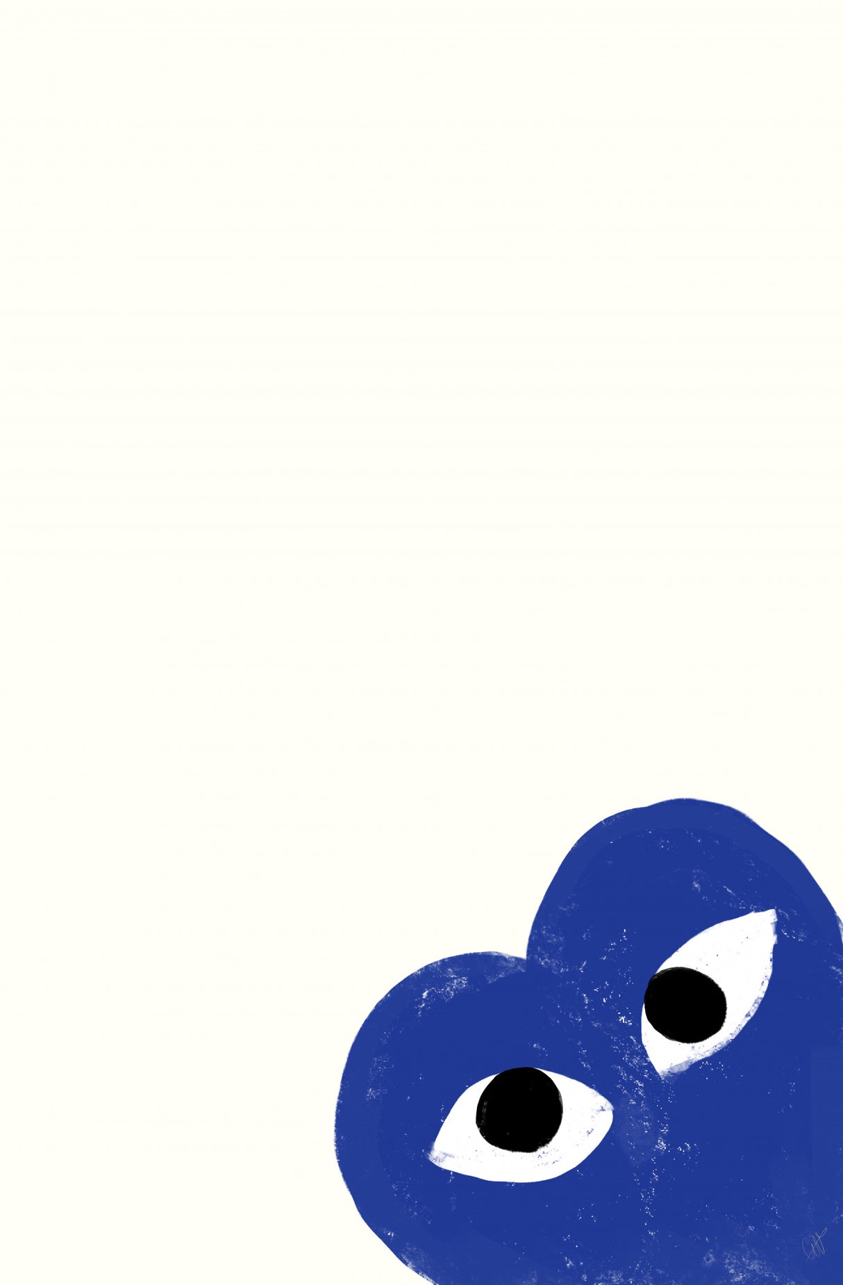 Blue heart Poster och Canvastavla