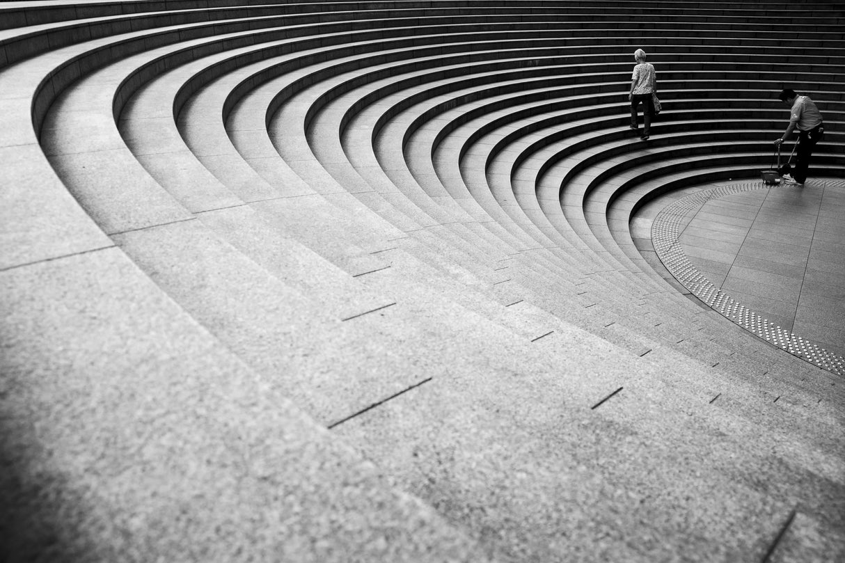 Circular stairs Poster och Canvastavla