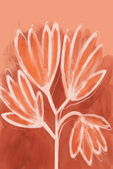 Peachy Flowers Poster och Canvastavla