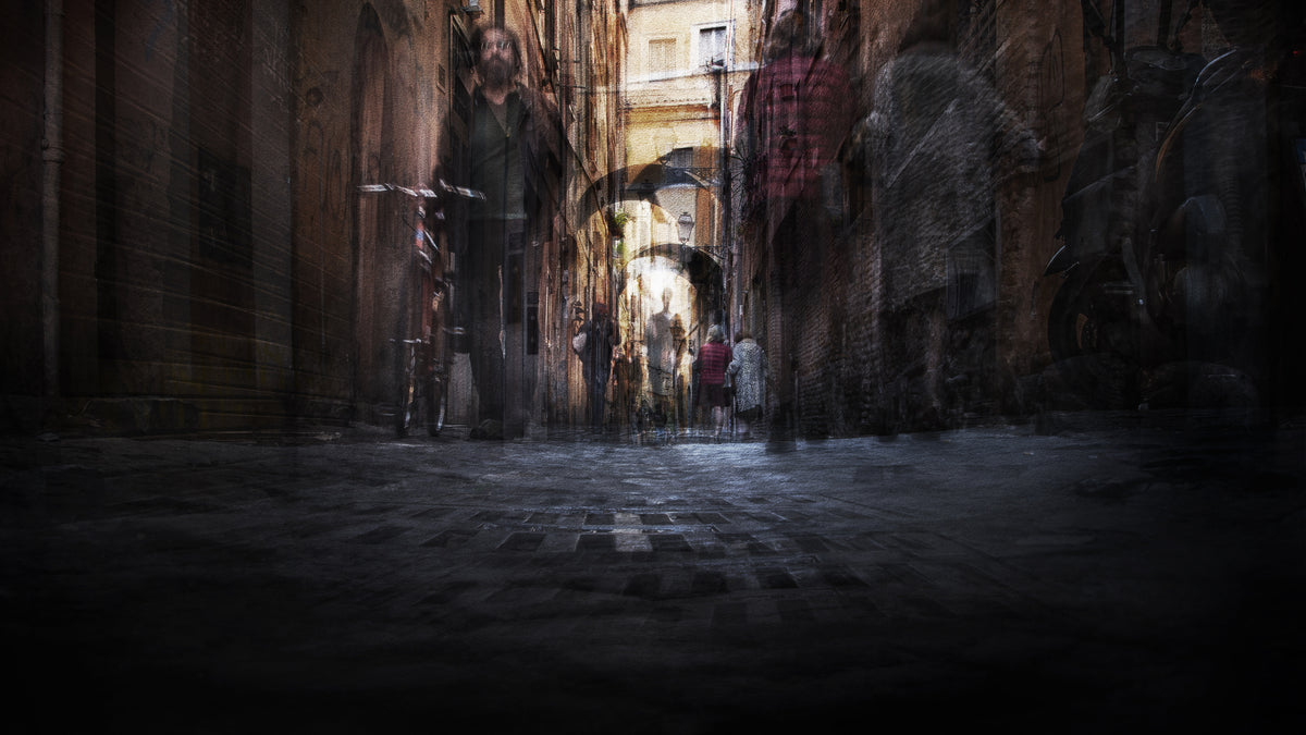 People in the alley Poster och Canvastavla