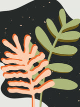 Palm Leaves In Night Sky Poster och Canvastavla