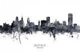 Buffalo New York Skyline Poster och Canvastavla
