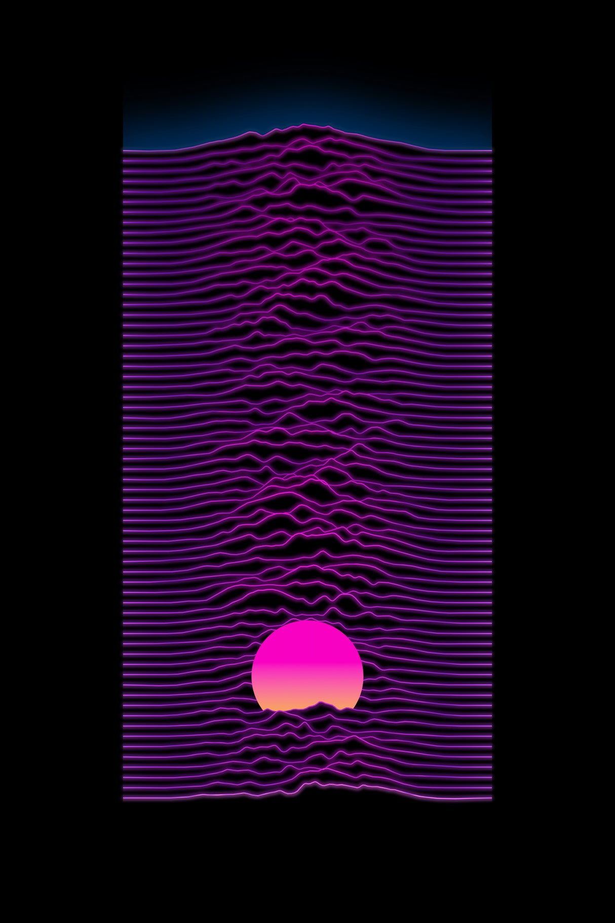 220120 Neon Sunset Poster och Canvastavla