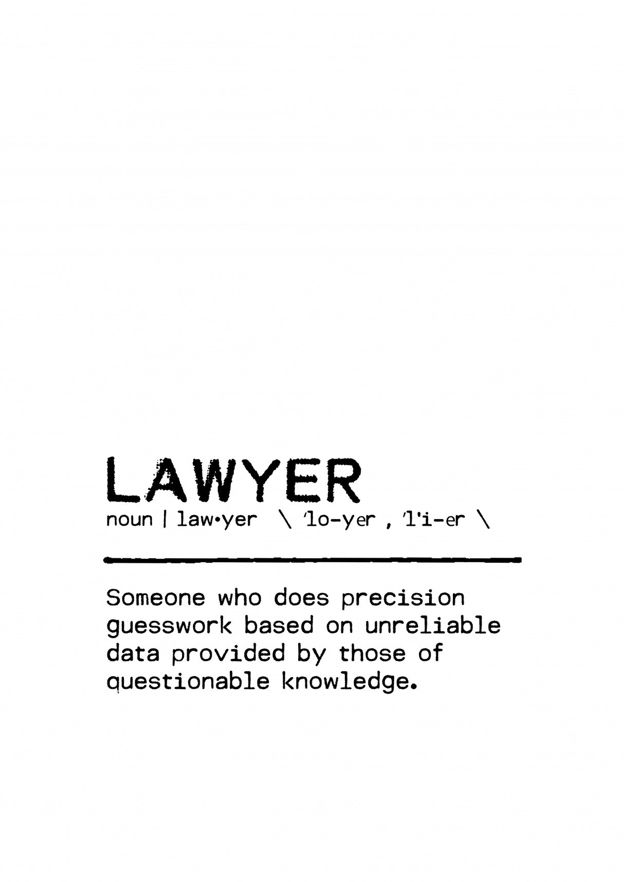 Quote Lawyer Poster och Canvastavla