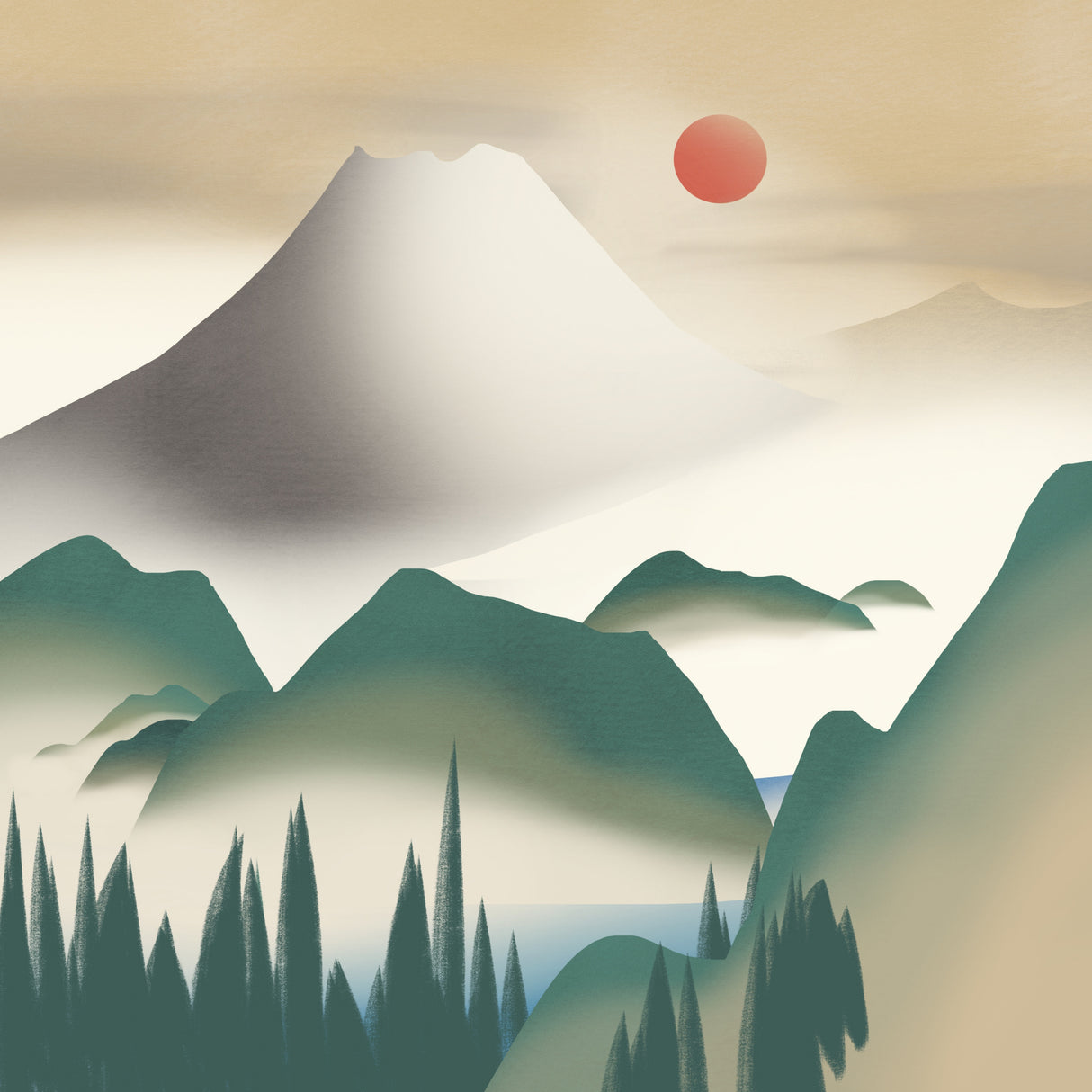Gray Mountain Poster och Canvastavla