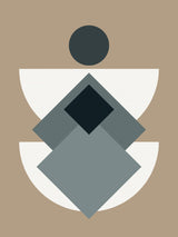Mid Century In Greys Poster och Canvastavla