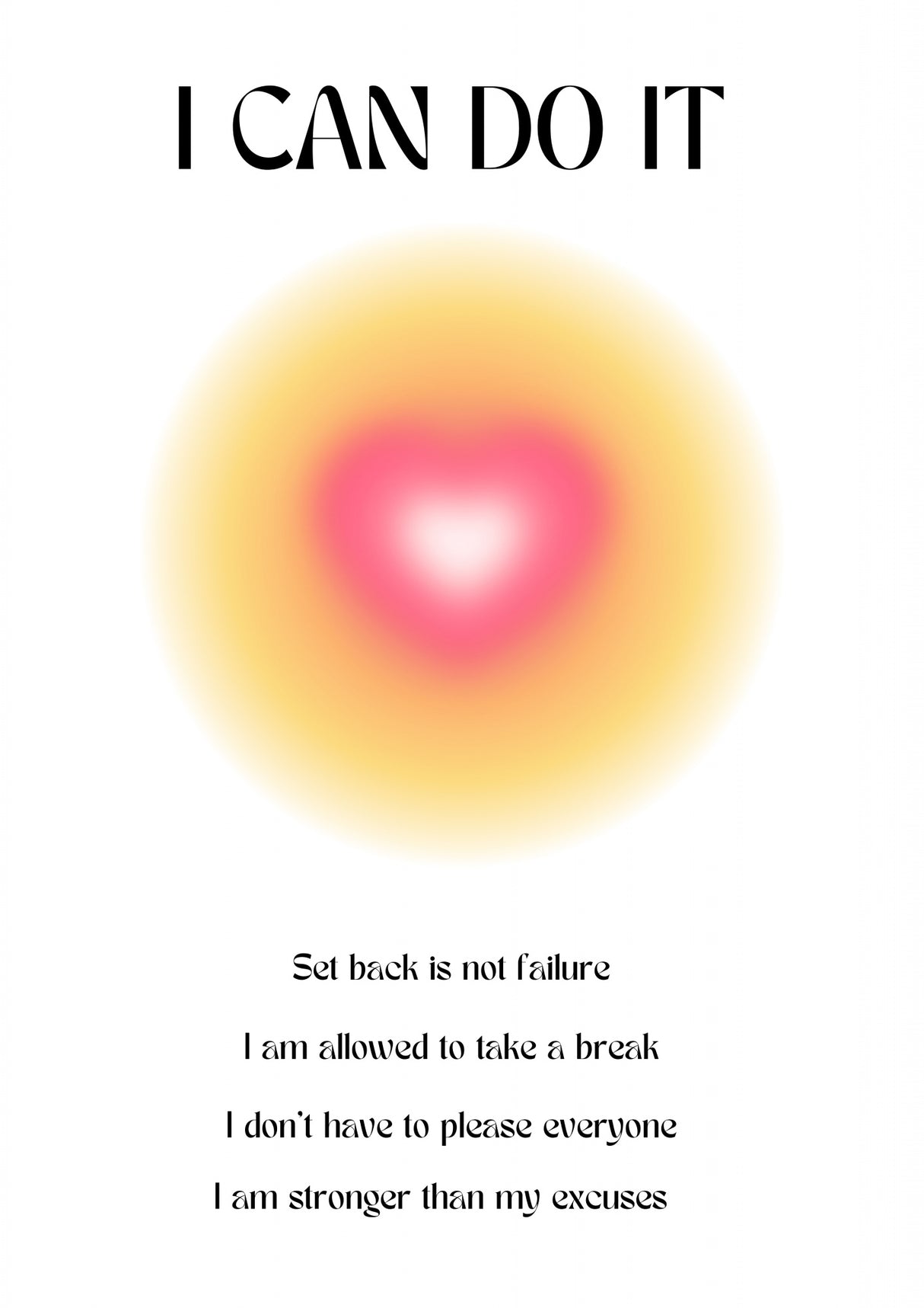 Motivational Aura Poster Poster och Canvastavla