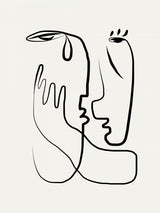 Don't Cry Line Art Poster och Canvastavla