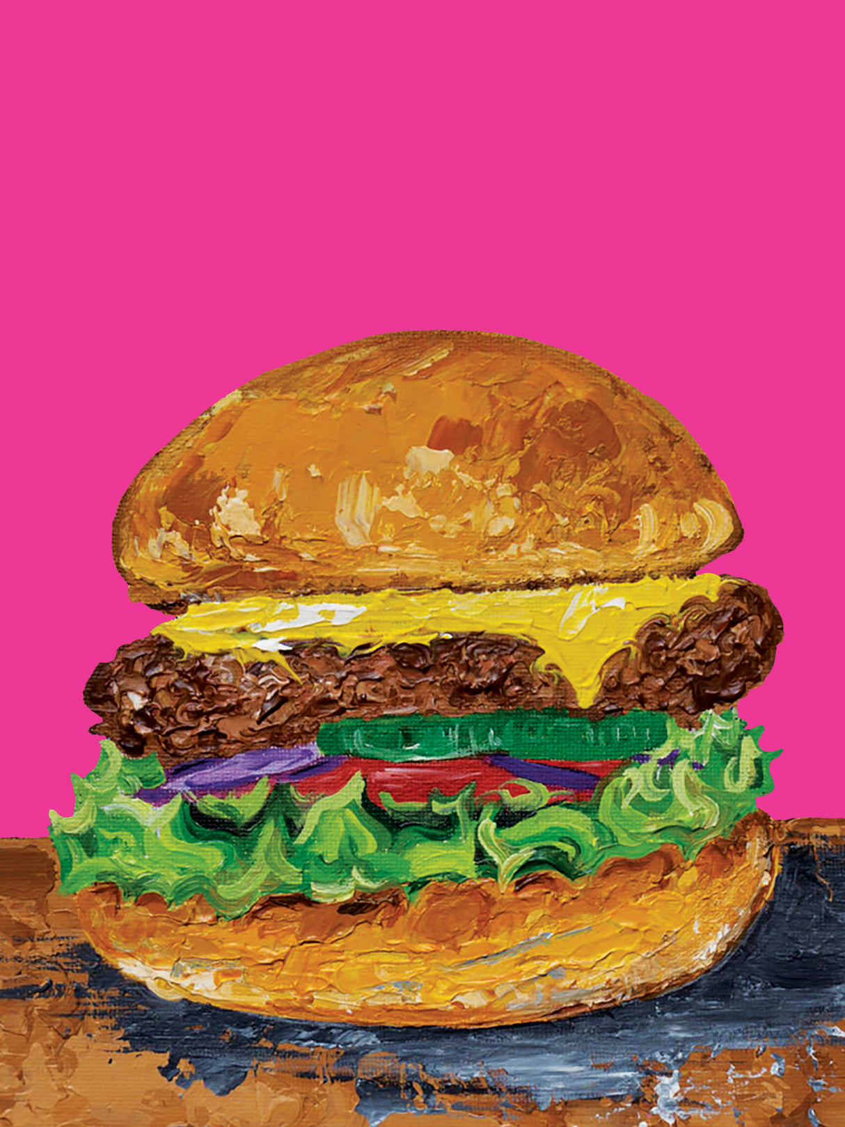 Burger Pink Poster och Canvastavla