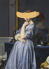 Classic Oil Painting and Yellow Splash Poster och Canvastavla