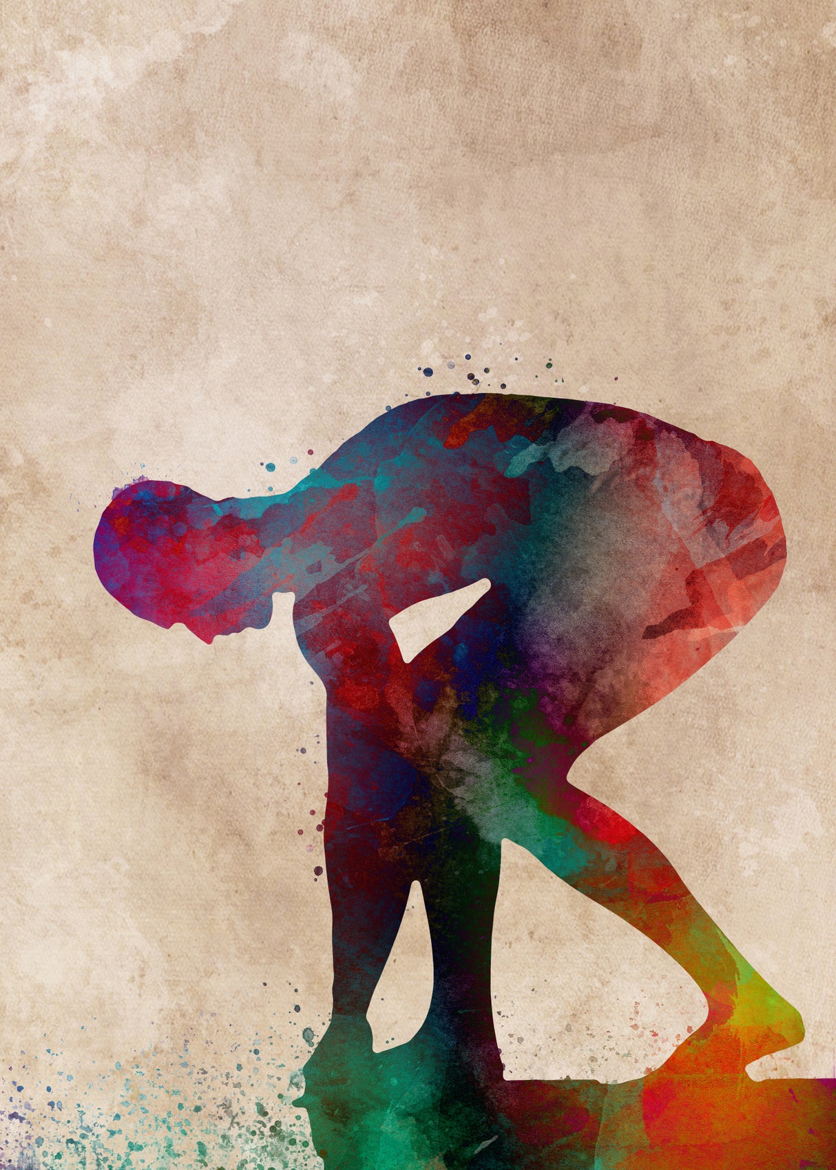 Swimmer Sport Art 2 Poster och Canvastavla